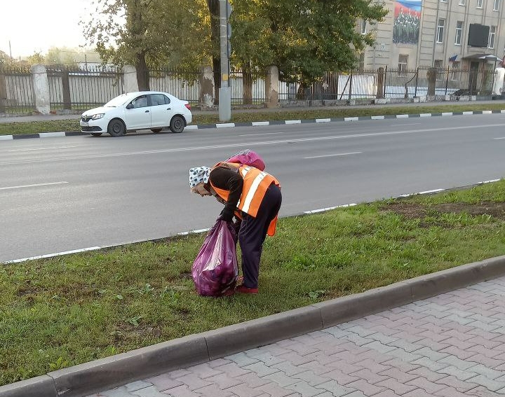 Уборка в городе.