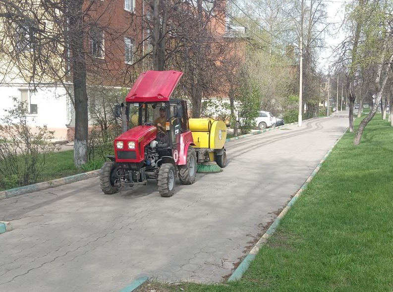 Уборка в городе.