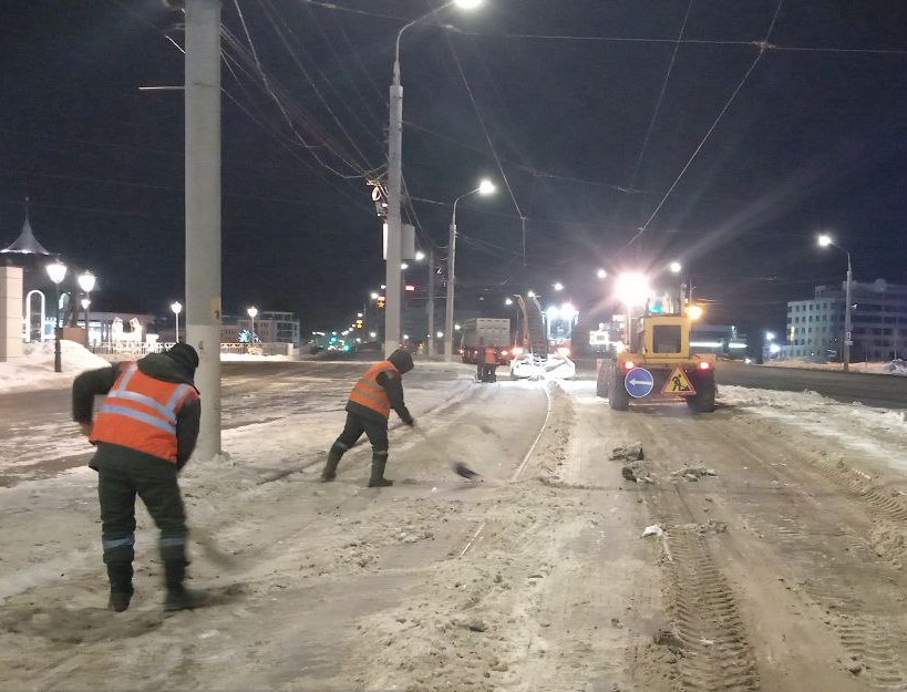 Уборка в городе.