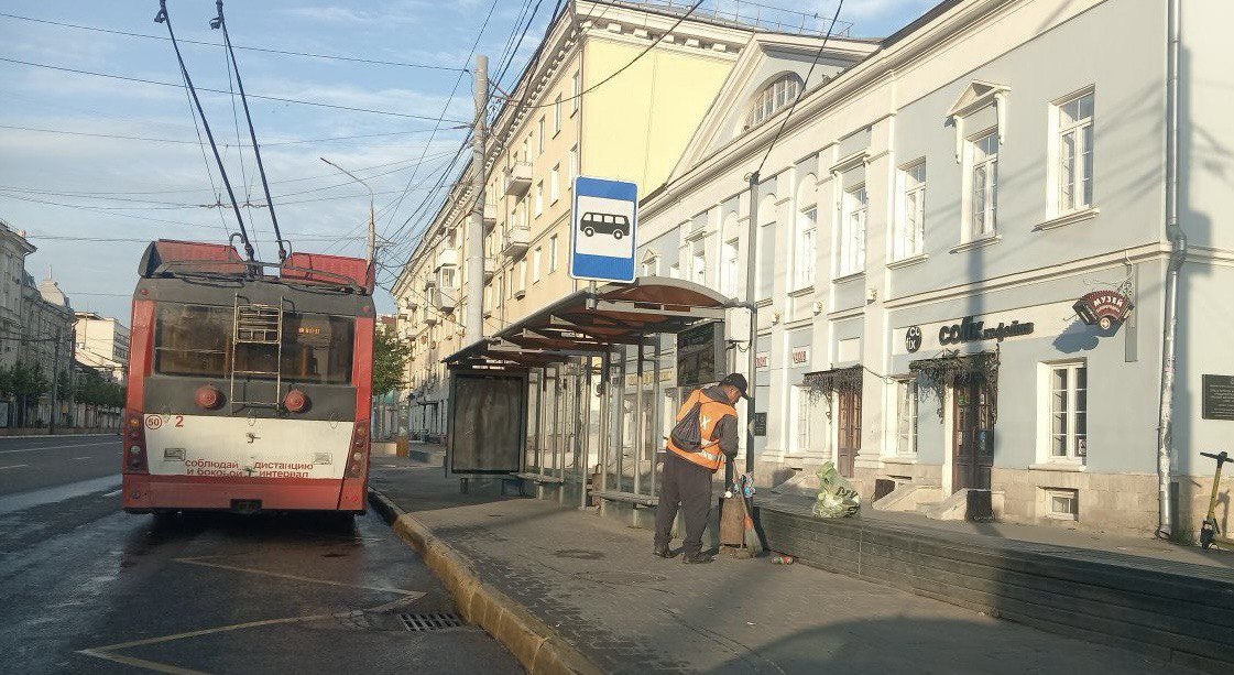 Уборка в городе.
