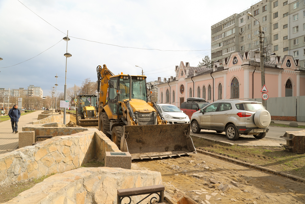 «Наш район»: в Туле стартовали работы по обустройству тротуаров.