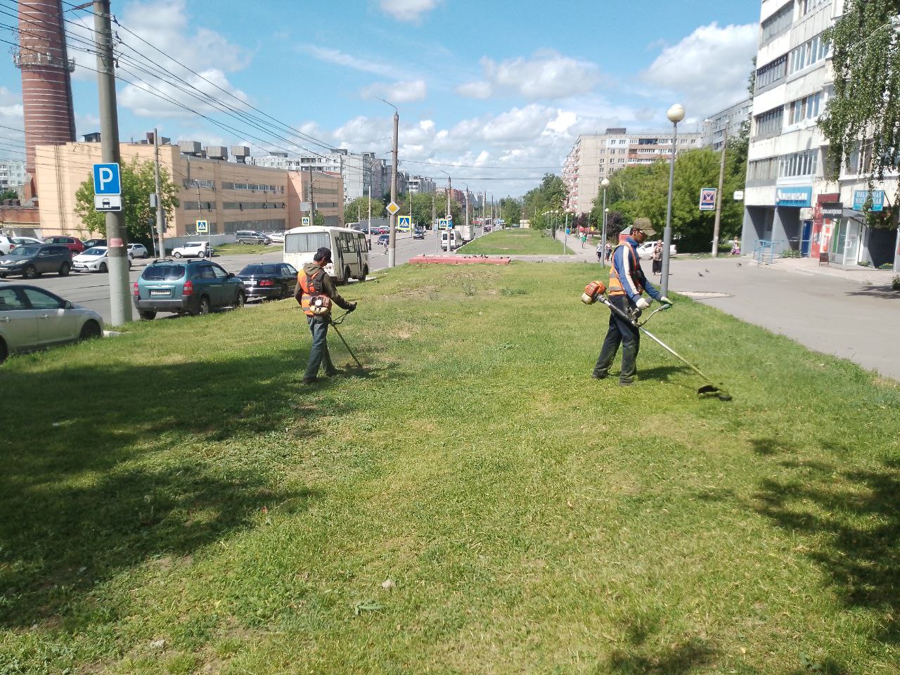 Уборка в городе.