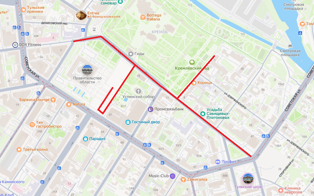 В центре Тулы 11 и 12 июня введут временные ограничения движения.