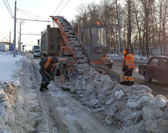 Уборка в городе.