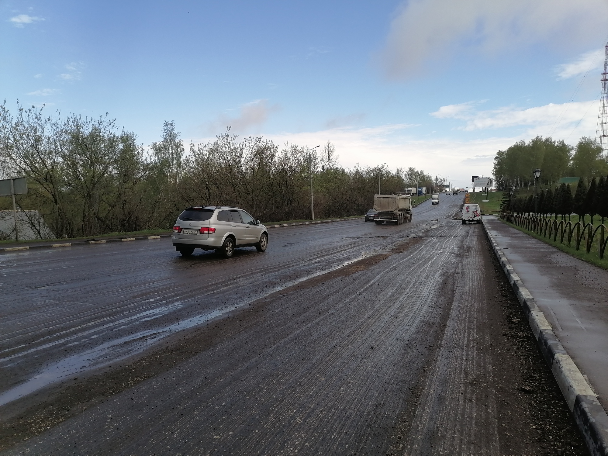 С 1 мая на Щекинском шоссе вводится временное ограничение движения.
