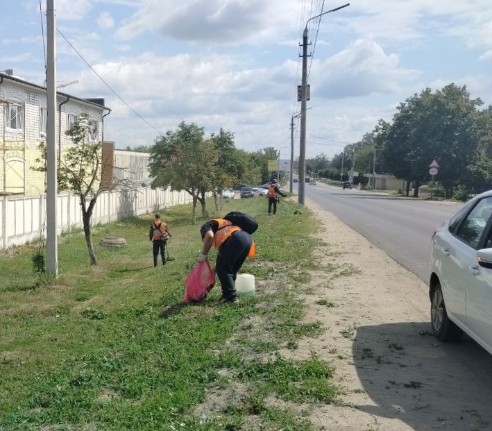 Уборка в городе.