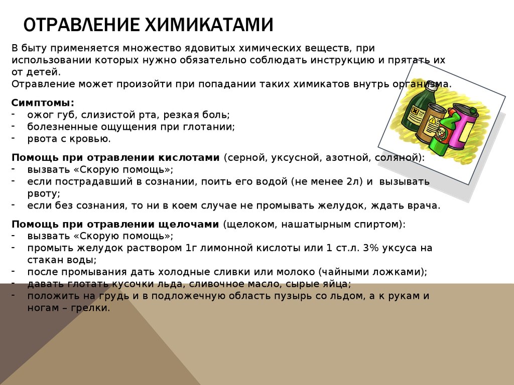 Отравление химикатами Отравление химикатами.