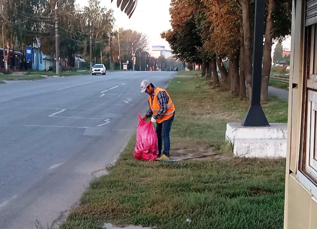 Уборка в городе.